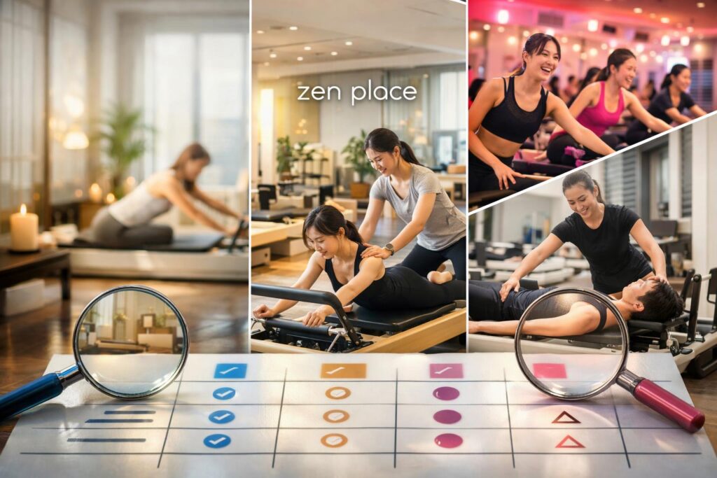 zen place pilates 銀座二丁目店と他ピラティススタジオとの違い